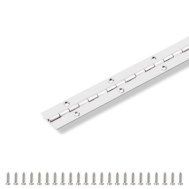[Australia - AusPower] - Piano Hinge 48" x 1" Stainless Steel Continuous & Piano Hinge Heavy Duty Piano Hinges, 0.04" Leaf Thickness, 0.5" Knuckle Length, Screw Included 48IN 