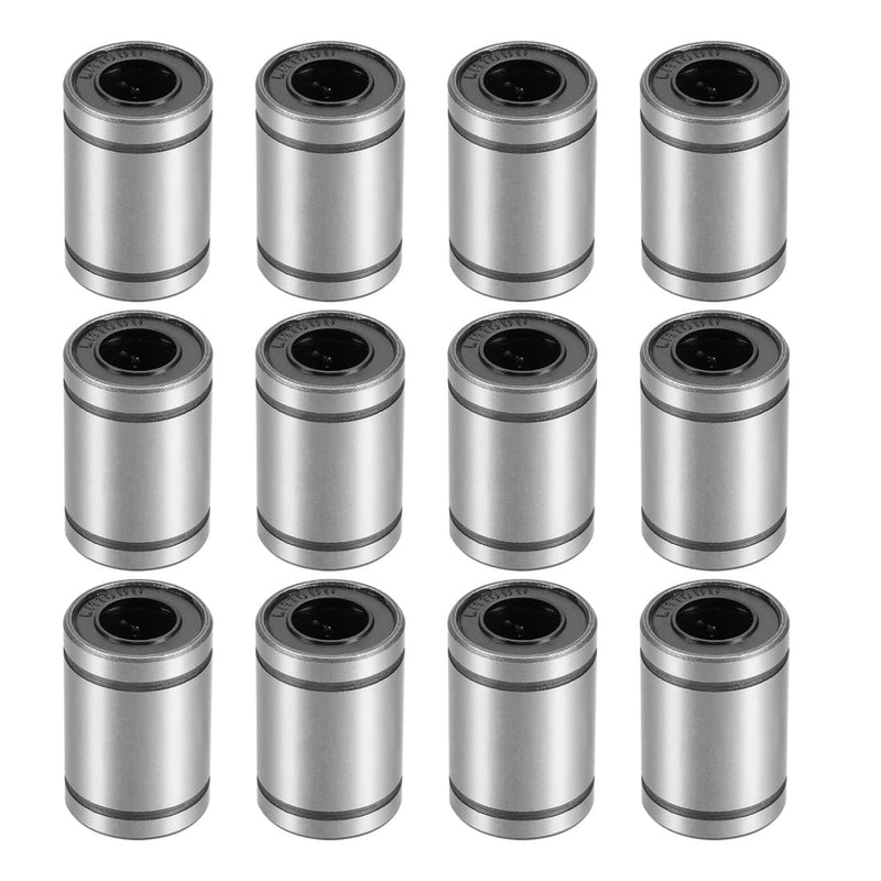 [Australia - AusPower] - Linear Ball Bearings, LM10UU 10mm Linear Motion Bushing Double Side Rubber Sealed Rod Liner Shaft Parts for CNC Machine 3D Printer 12 Pack 