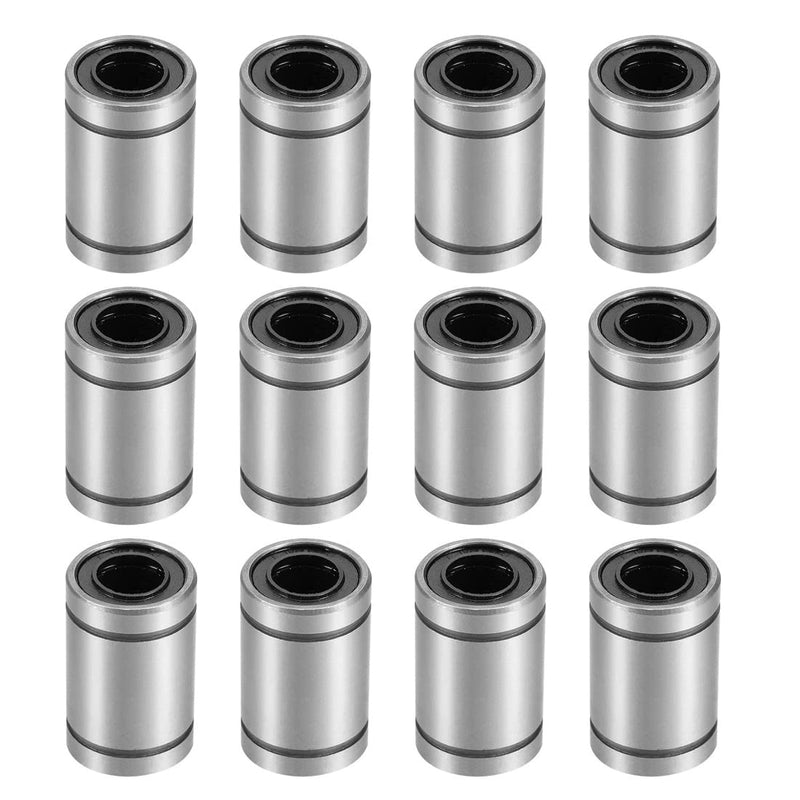 [Australia - AusPower] - Linear Ball Bearings, LM8UU 8mm Linear Motion Bushing Double Side Rubber Sealed Rod Liner Shaft Parts for CNC Machine 3D Printer 12 Pack 