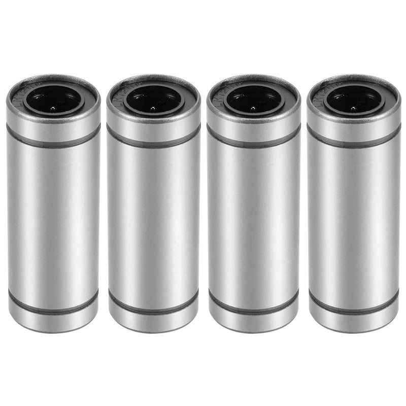 [Australia - AusPower] - Linear Ball Bearings, LM12LUU 12mm Bore Longer Linear Motion Bushing Double Side Rubber Sealed Rod Liner Shaft Parts for CNC Machine 3D Printer 4 Pack 