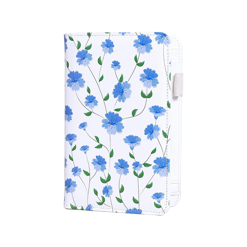 [Australia - AusPower] - Server Book, Waitress Book, Server Books for Waitress, 5X8 Inch Guest Check Books for Servers, Cute Server Book with Zipper Pocket, Server Notepad Holder, Serving Book, Growing Floral Floral ptn white 