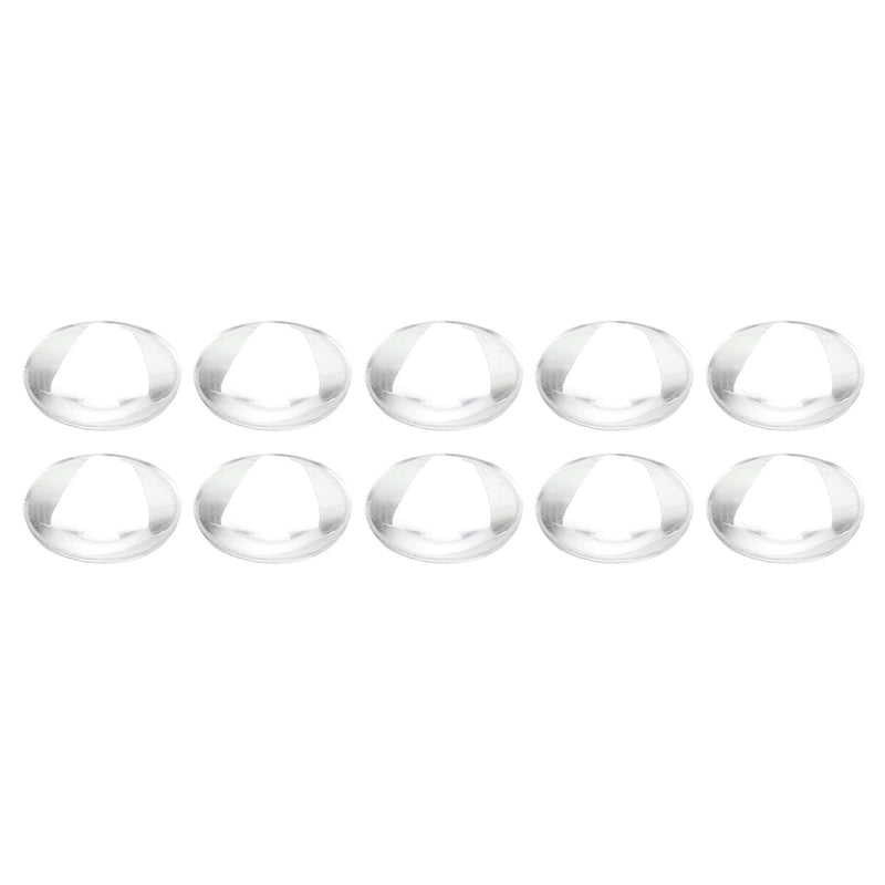 [Australia - AusPower] - PATIKIL Diameter 10mm Double Convex Lens, 10 Pcs Acrylic LED Optical Convex Condenser Lens for Physics Classrooms Labs, Transparent 