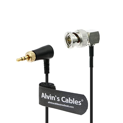 Alvin's Cables 3.5mm TRS to BNC Timecode Cable for Canon C70 for Sony F55 FX9, Zaxcom, Zoom F4| F8| F8n from Deity Timecode Generator Box 50CM|19.7inches Locking TRS