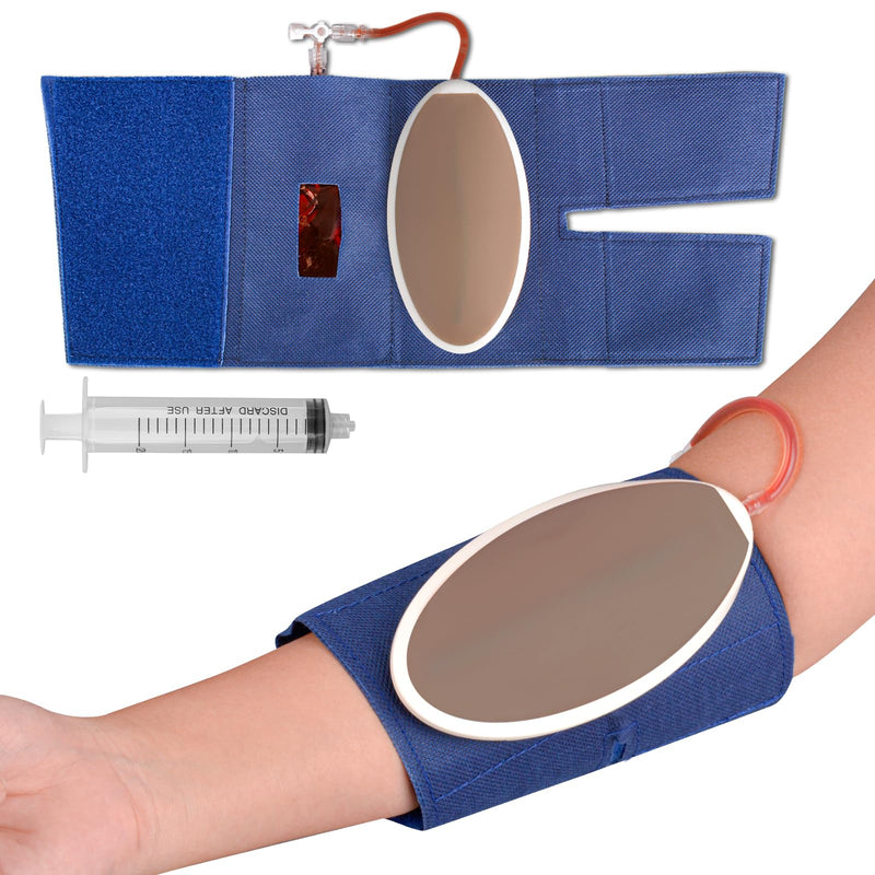 [Australia - AusPower] - Medarchitect IV Practice Kit for Injection Training, Wearable Injection Practice Kit for Venipuncture Practice, IV Injection/Insertion Practice Pad for Medical Education Brown 