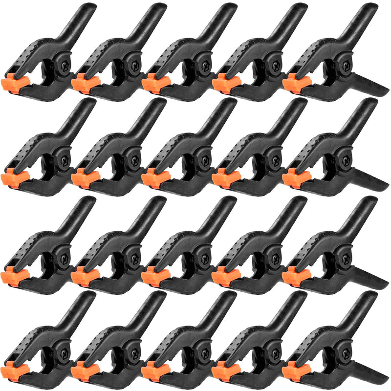 [Australia - AusPower] - 20 Packs Spring Clamps, 3.5 inch Spring Clamps Heavy Duty for Crafts and Professional Plastic Spring Clamps for Woodworking, Small Spring Clips Clamps for Backdrop Stand Photography Clamp Toresano 