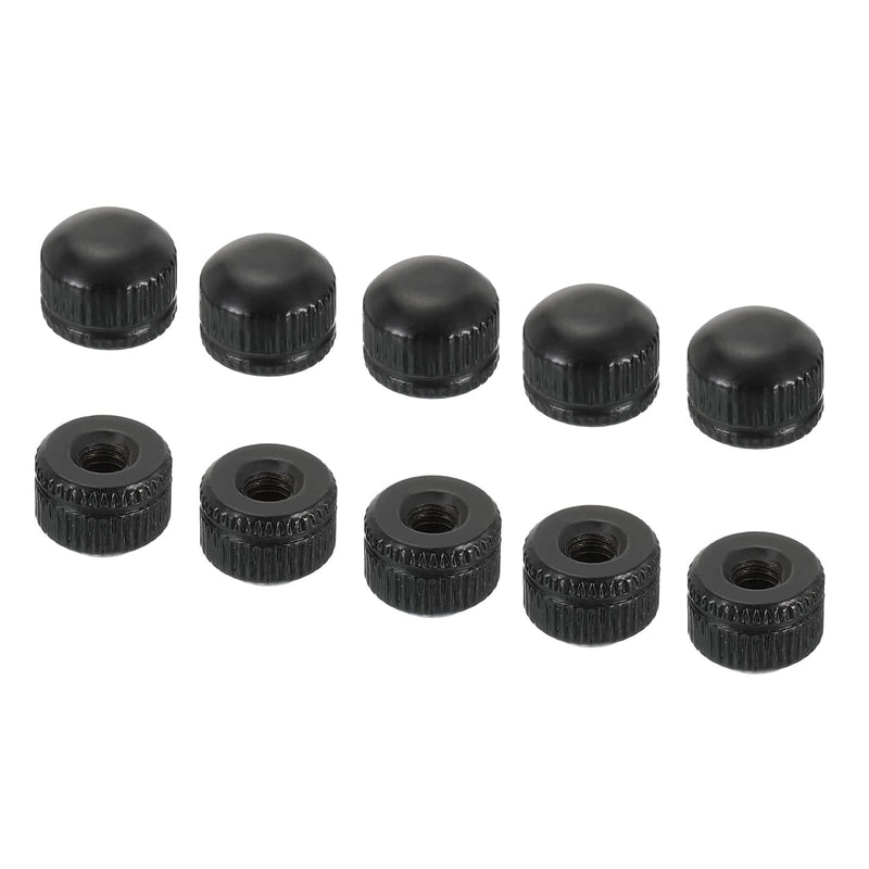 [Australia - AusPower] - PATIKIL M4x0.7 Cap Nut, 25 Pack Acorn Nut Screw Knob Cap Insert Bolt Cover Female Thread Knurled Decorative Hardware Fittings Light Fixtures Black M4x11x9 