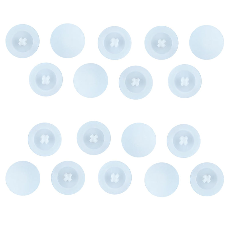 [Australia - AusPower] - 50PCS Screw Caps, Waterproof Plastic Self Tapping Cap, Screw Protection Cap, Bolted Cover, White Cap for Phillips Screw Heads, Suitable for Cabinet, Bookcase, Shoe Cabinet Screw Set 