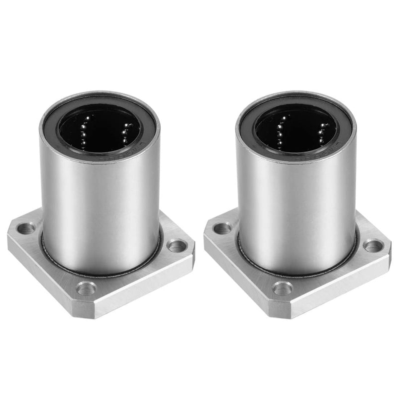 [Australia - AusPower] - Linear Ball Bearings, LMK30UU 30mm Square Flange Linear Motion Bushing Double Side Rubber Sealed for 30mm Linear Shaft CNC Machine 3D Printer 2 Pack Standard 