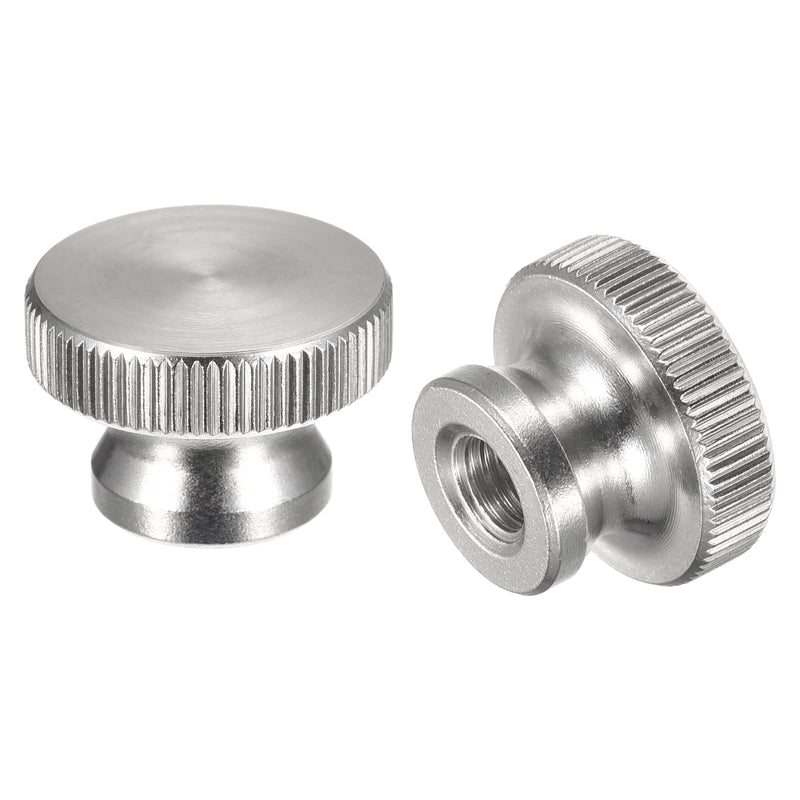 [Australia - AusPower] - uxcell Knurled Thumb Nuts, 2pcs M8 x D24mm x H16mm 304 Stainless Steel Knurled Nut with Collar High Head Blind Hole Knurled Thumb Nuts for 3D Printer Parts M8 x 24mm x 16mm 2 