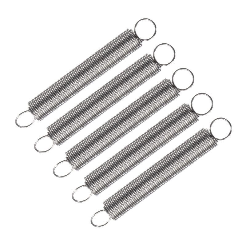 [Australia - AusPower] - METALLIXITY Extension Spring (1x12x90mm/0.04"x0.48"x3.55") 5Pcs, 304 Stainless Steel Tension Spring Wire - for Home Repair Construction Machinery 0.04"x0.48"x3.55" 