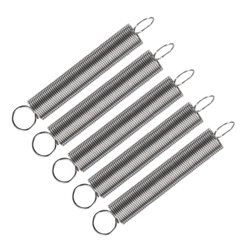 [Australia - AusPower] - Extension Spring (0.6x8x60mm/0.03"x0.32"x2.37") 5Pcs, Stainless Steel Tension Spring Wire - for Home Repair Construction Machinery 0.03"x0.32"x2.37" 