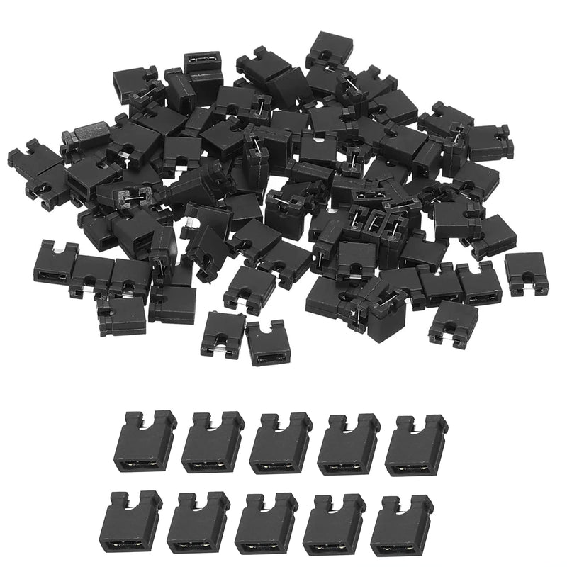 [Australia - AusPower] - 100pcs California JOS 2.54mm Black Jumper Caps Standard Circuit Board Jumper Cap Shunts Short Circuit Connection Pin Blocks 100 PCS 