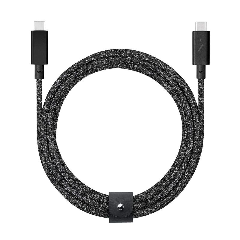 Native Union Type-C Belt Cable Pro - 240W USB-C to USB-C 8ft Ultra-Strong Charging Cable with Leather Strap Compatible with iPhone Air, 17e, 17 Pro Max, MacBook Pro 14"/16" M5, Air 13"/15" M5 (Cosmos) Cosmos