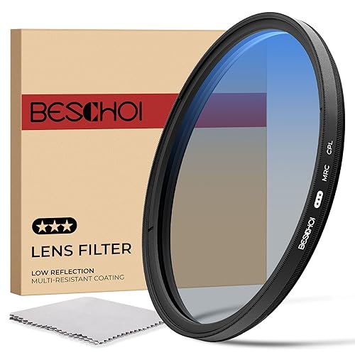 Beschoi 72mm Polarizer Filter 30 Layer Multi-Resistant Nano Coated Circular Polarizing Filter(CPL) with HD Optical Glass/Ultra Slim Frame, Reduce Glare/Enhance Contrast/Reduce Reflection