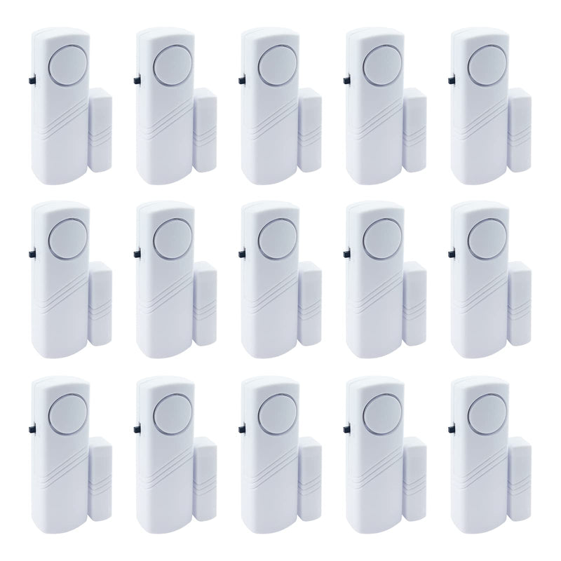 [Australia - AusPower] - Door Window Alarm, 90DB Door Alarms for Kids Safety, Wireless Sensor Door Window Burglar Alarm-Window Pool Alarms for Home (15 Pack) 15 Pack 
