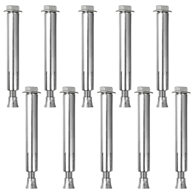 [Australia - AusPower] - 10Pcs Driveway Expansion Bolt Fasteners Anchor Bolts for Speed Bumps Heavy-Duty Expansion Screws for Asphalt and Installation 