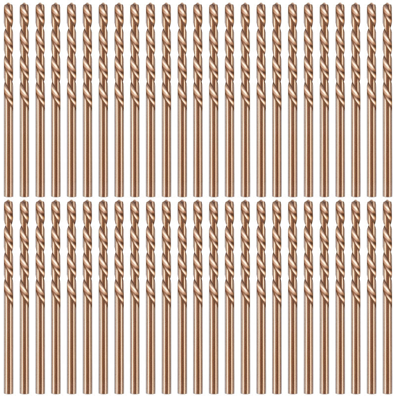 Mudder 50 Pieces 1/8" Drill Bit M35 High Speed Steel Twist Cobalt Drill Bit Set for Hardened Metal Stainless Steel Cast Iron Woodwork Plastic (1/8 Inch) 1/8 Inch (Single Size Set)