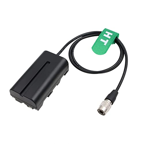 Hirose 4 Pin NP-F 970 F570 F550 Dummy Battery Power for Atomos Shogun Inferno Ninja Monitor, BMPCC 6K Pro Camera, Zoom F6 Hirose 4-pin