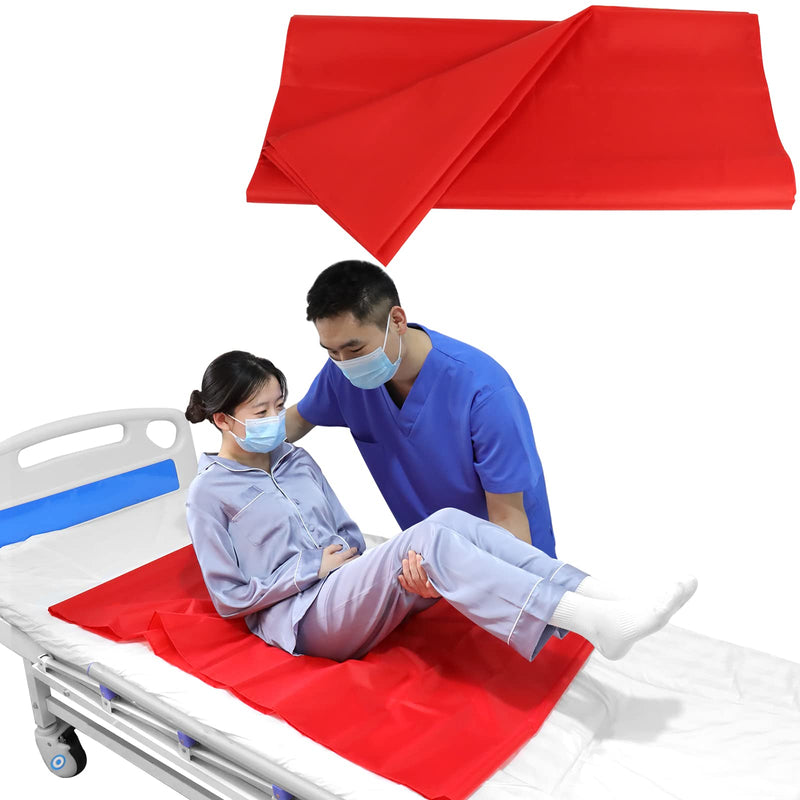 [Australia - AusPower] - YHK Tubular Slide Sheet for Patient Transfer, Washable Reusable Flat Slide Sheet, Safetysure Transfer Slide for Moving Bedridden Patients, Slides for Cars, Hospital Bed, Home Care (28.3" x 47.2") Red 28.3*47.2in 