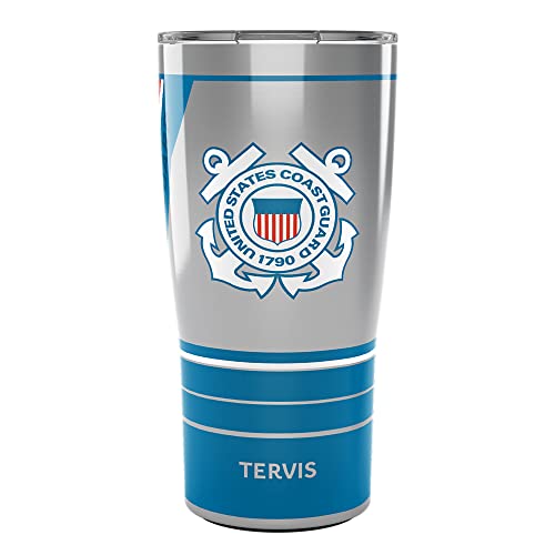 Tervis Traveler Coast Guard Forever Proud Triple Walled Insulated Tumbler Travel Cup Keeps Drinks Cold & Hot, 20oz, Stainless Steel Multicolor