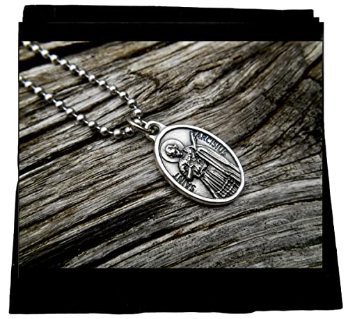 Saint Tarcisius Necklace, 2.4mm Stainless Steel Chain, Patron Saint Altar Servers, First communicants, 1st Holy Communion,