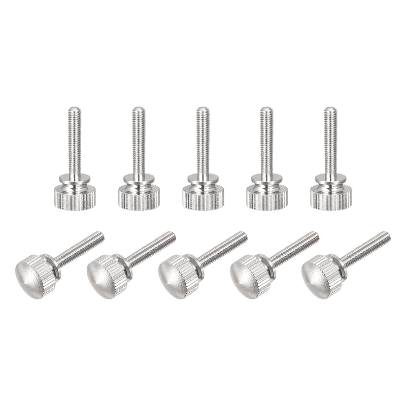 [Australia - AusPower] - uxcell Knurled Thumb Screws, M3x16mm Brass Shoulder Bolts Grip Knobs Fasteners, Nickel Plated 10Pcs 