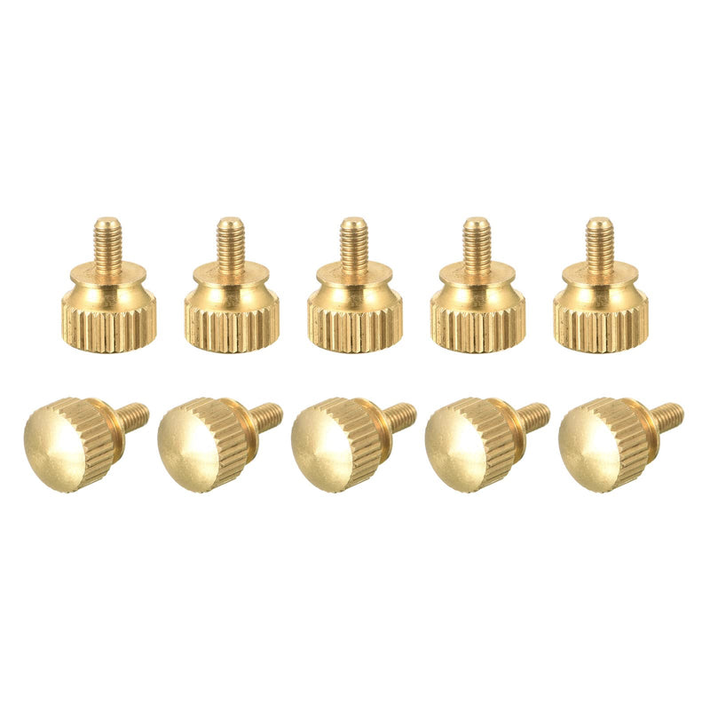 [Australia - AusPower] - uxcell 10Pcs Knurled Thumb Screws, M3x6mm Brass Shoulder Bolts Stepped Grip Knobs Fasteners for PC, Electronic, Mechanical 10 