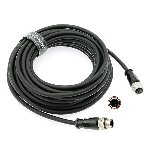 M12 A Code 5 Pin Male to Female Aviation Sensor Connector Industrial Cable for Device Network, Fieldbus Module 8M/26.24Ft