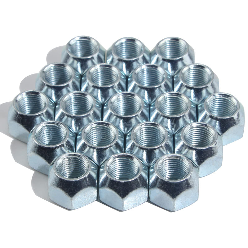 [Australia - AusPower] - 20pcs 1/2-20 Inch Trailer Lug Nuts Zinc Plated 509 Tire Lugs Wheel Nuts 50-53911 Open End Acorn Lug Nuts for 1/2" Wheel Lug Studs RV Truck Tire Bolt 20PCS 