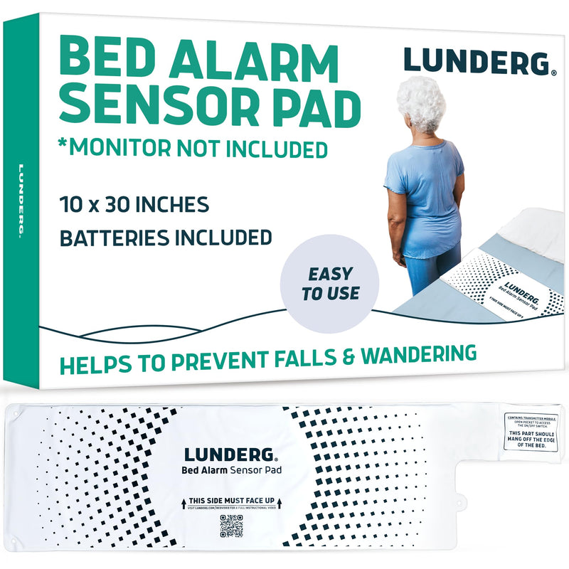 [Australia - AusPower] - Lunderg Bed Alarm Pad - Pager Not Included - Wireless Bed Sensor Pad (10” x 30”) - Replacement or Extra Pad - Make Life so Much Easier 