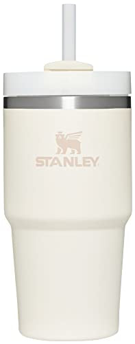 STANLEY Quencher H2.0 Tumbler with Straw 20 oz | Flowstate 3-Position Lid | Cup Holder Compatible for Travel | Insulated Stainless Steel Cup | BPA-Free | Cream