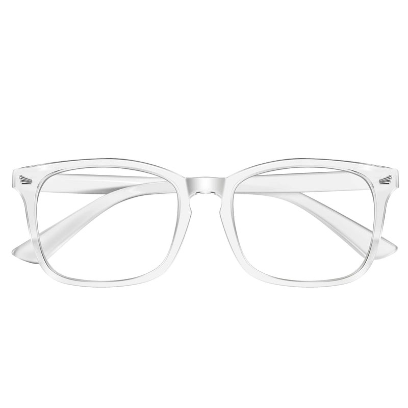 [Australia - AusPower] - Reading Glasses for women Blue Light Blocking Glasses Filter UV Square Lightweight Readers Glasses for Men and Women Transparent 1.5 x 