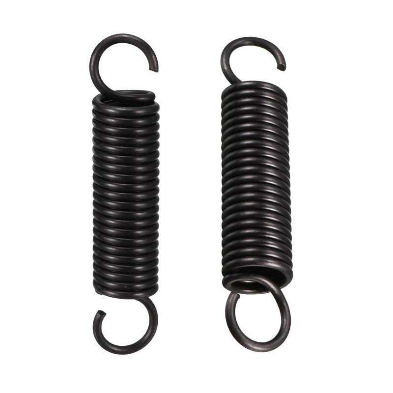 [Australia - AusPower] - 2.5x18x90mm(WxODxL) Extension Spring - 2Pack - Good for Home Repair Machinery - Manganese Steel Extended Compressed Spring - Black 2.5x18x90mm 
