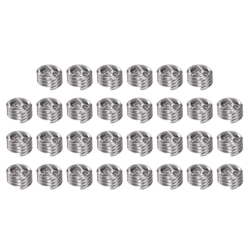 [Australia - AusPower] - 30pcs Wire Threaded Inserts 1/4-20 UNC 1D 6.35mm 304 Stainless Steel Helical Coiled Wire Thread Sleeve 