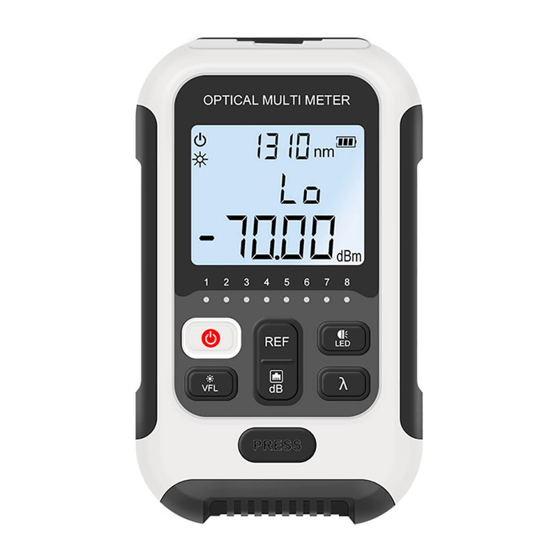 [Australia - AusPower] - Optic Fiber Power Meter, Universal Interface Fiber Tester, Multifunctional High Accuracy Fiber Optic Tester for Communication Engineering, Visual Fault Locator 