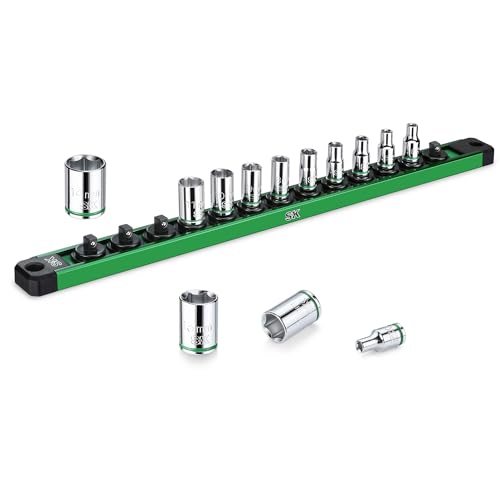 SK 1/4-inch drive metric socket set with 13 shallow sockets, 4–14 mm, by SK