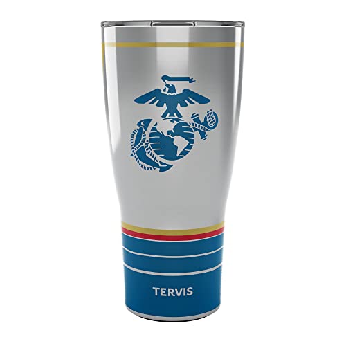Tervis Traveler Marines Forever Proud Triple Walled Insulated Tumbler Travel Cup Keeps Drinks Cold & Hot, 30oz, Stainless Steel