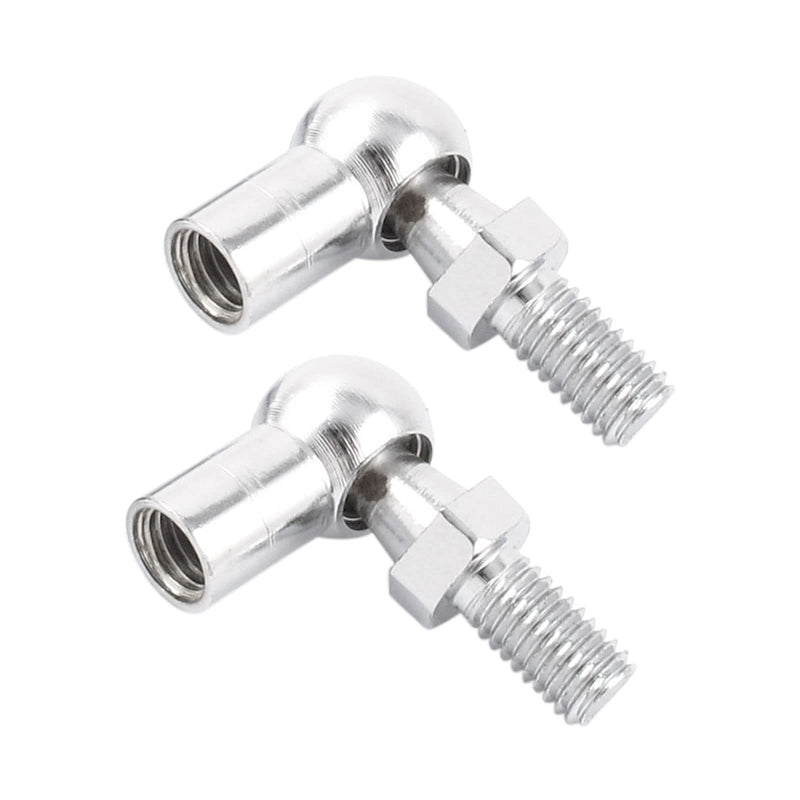 [Australia - AusPower] - 2 Pcs Angle Ball Joint - [M8x1.25 Right Female Thread, M8x1.25 Right Male Thread] Gas Spring Elbow Joint Fitting for Automotive, Hinged Door, Cupboard 
