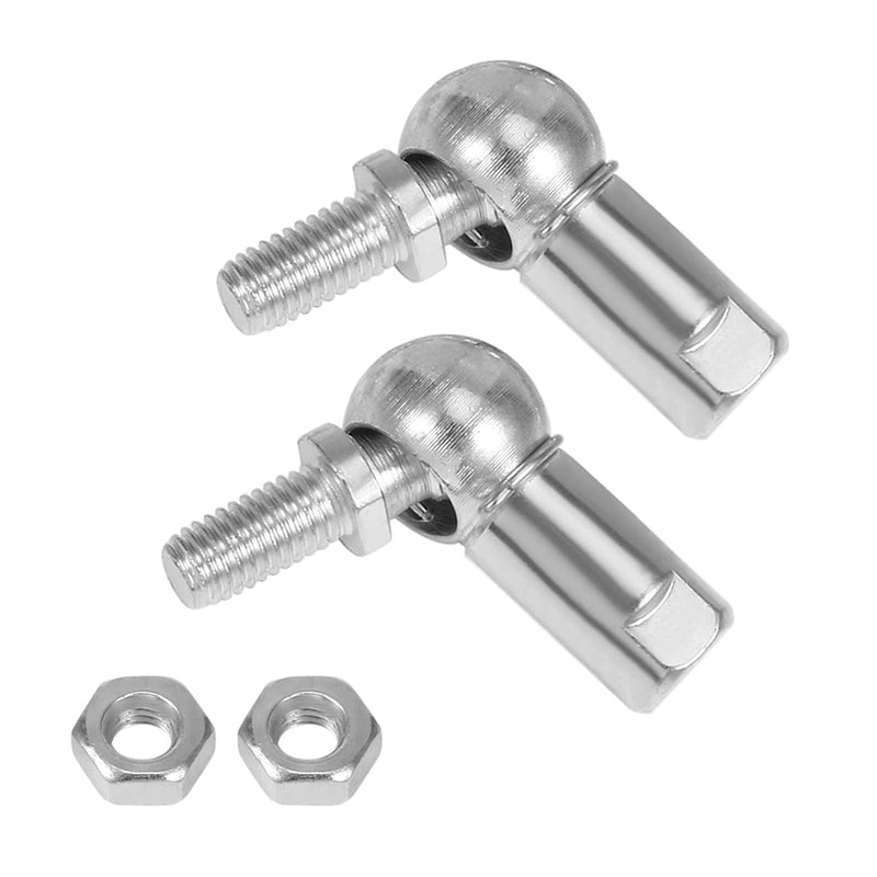 [Australia - AusPower] - 2pcs CS8 Angle Ball Joint - [M5x0.8 Left Female Thread, M5x0.8 Right Male Thread] Gas Spring Elbow Joint Fitting for Automotive, Hinged Door, Cupboard 