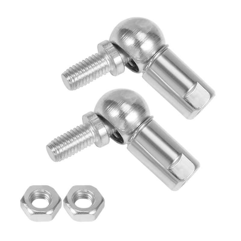 [Australia - AusPower] - 2pcs CS10 Angle Ball Joint - [M6x1.0 Right Female Thread, M6x1.0 Right Male Thread] Gas Spring Elbow Joint Fitting for Automotive, Hinged Door, Cupboard 