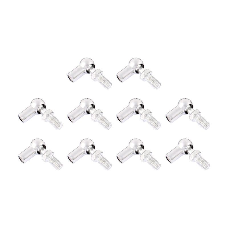 [Australia - AusPower] - 10pcs Angle Ball Joint - [M6x1.0 Right Female Thread, M8x1.25 Right Male Thread] Gas Spring Elbow Joint Fitting for Automotive, Hinged Door, Cupboard 