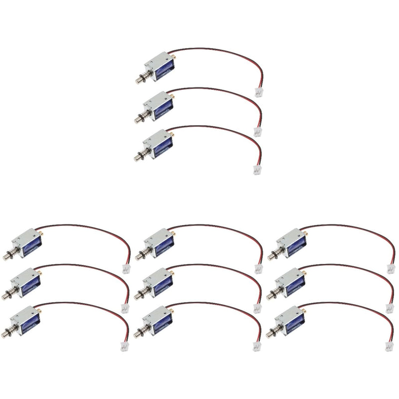Push-Pull Electromagnet DC Open Frame Linear Motion Plunger with Spring Return for Vending Machines and Household Appliances Pack of 12 3.7X1.3X1.1CMx4pcs As Shown X4 Pieces
