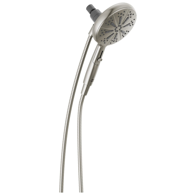 Delta Faucet 6-Spray SureDock Magnetic Shower Head with Handheld Spray, Brushed Nickel Shower Head with Hose, Showerheads & Handheld Showers, Handheld Shower Heads, Hand Shower, Stainless 75613-SN Satin Nickel