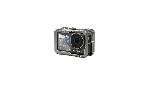 Tilta Full Camera Cage Compatible with DJI Osmo Action 3 | Dual-Sided Quick Release Design | Cold Shoe Receiver | TA-T40-FCC (Titanium Gray)