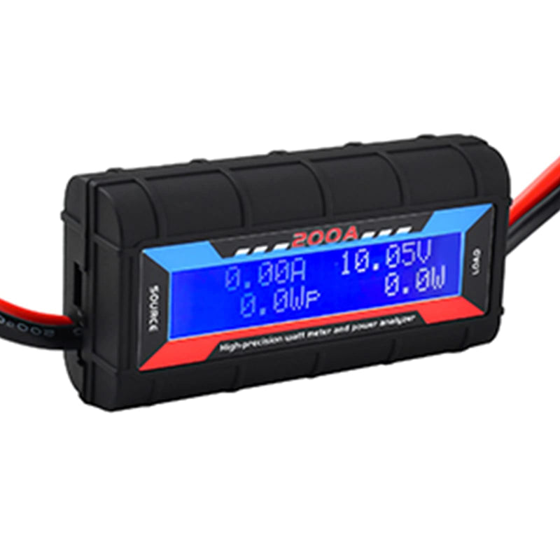 200A High Precision Aircraft Model Performance Analyzer | Wattmeter Detector, Digital LCD Battery Backup System Battery Consumption Monitor, Model Tester UAV Accessories