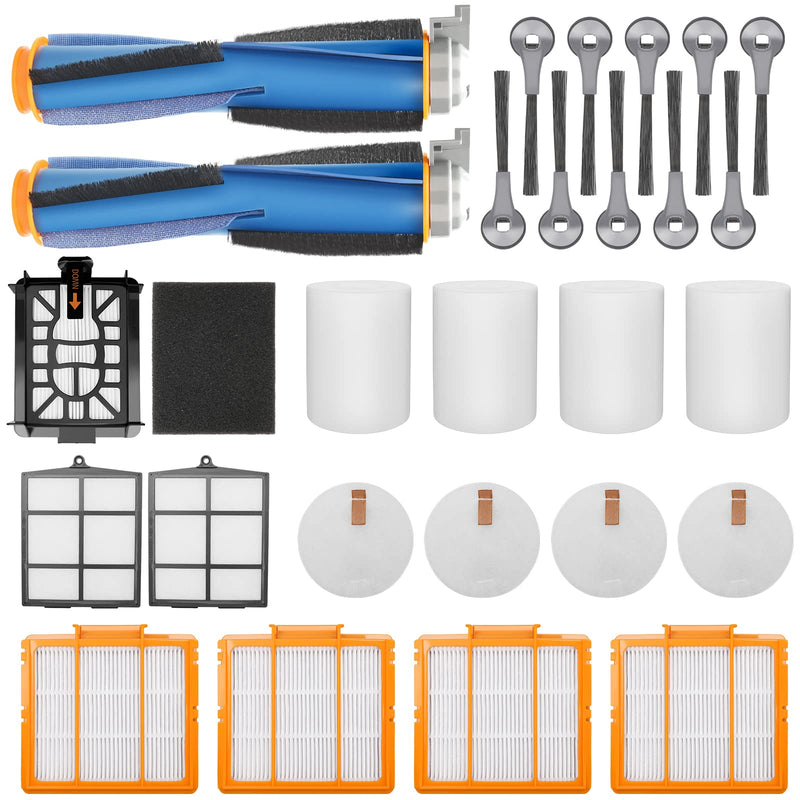 [Australia - AusPower] - Replacement Parts for Shark AI AV2511AE AV2501S AV2610WA AV2501AE RV2502AE RV2610WA UR2500SR RV2520 AV2510 AI Ultra Robot Vacuum Cleaner Accessories Kits. Main Brush,HEPA Filter,Foam Filter,Side Brush 2+4+4+10+2+1+1 