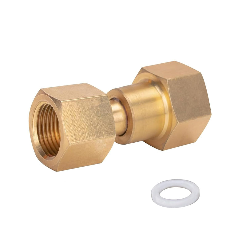 [Australia - AusPower] - Brass Cylinder Adaptors, Thread CGA580 to CGA320 CO2 Cylinder Inlet Adapter Carbon Dioxide Tank to Argon Flowmeter Regulator Fittings 