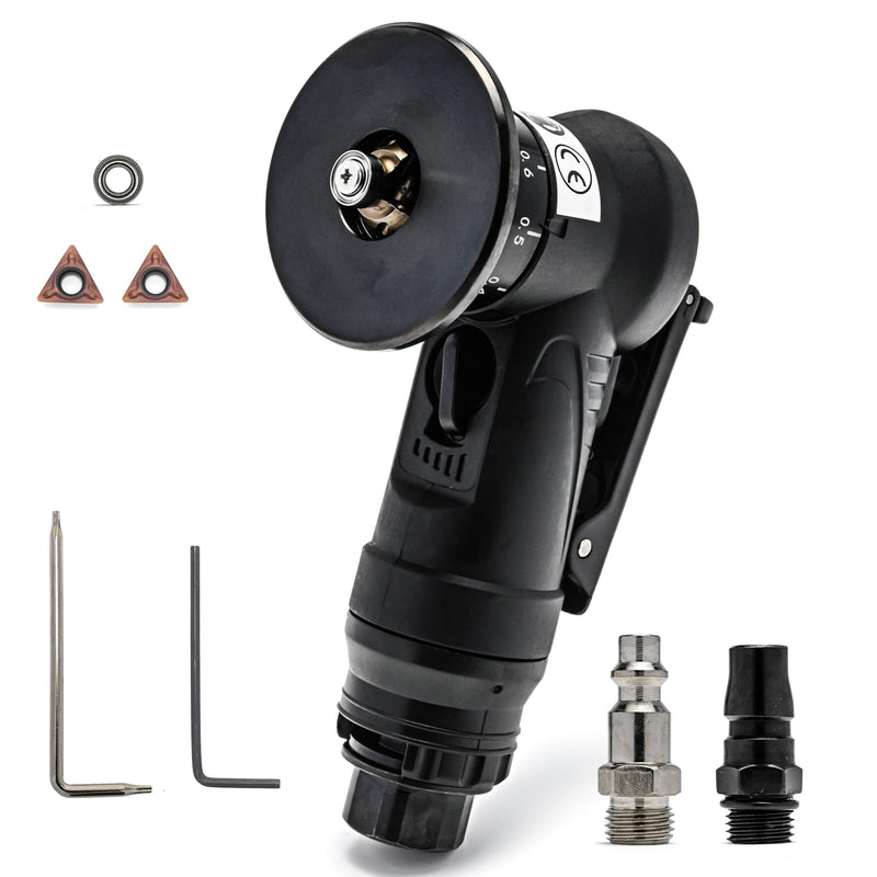 [Australia - AusPower] - Mini Chamfering Tool 45 Degree Handheld Metal Deburring Trimming Chamfering Machine Pneumatic Beveling Machine, Light Linear Air Chamfer Tool Arc Edge Beveler with Precision Blade Inserts 