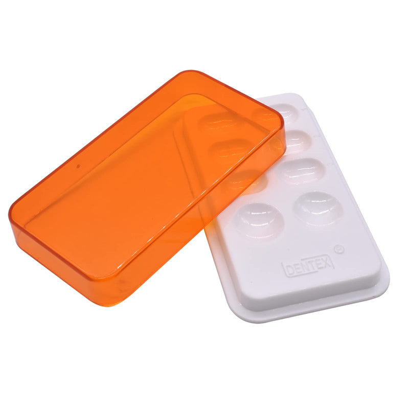 [Australia - AusPower] - Angzhili 1 Piece Dental Palette with Cover,8 Slot Dental Resin Palette,Resin Shading Box for Mixing Resin Placement,Dental Lab Equipment 