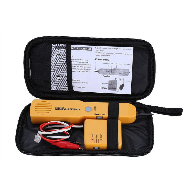 [Australia - AusPower] - Wire Tracer, Network Electrical Cable Tester Tone Generator and Probe Kit, RJ11 Circuit Tracer Wire Toner Circuit Breaker Finder Line Detector, Networking Fixing Tools Kit 